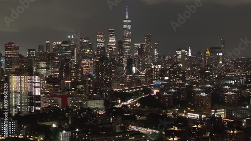 Wallpaper Mural Aerial view of Manhattan's World Trade Center at night Torontodigital.ca