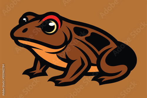 Solid color Wyoming Toad animal vector design