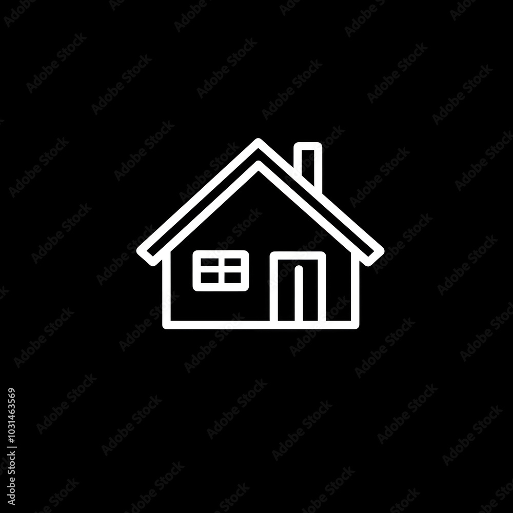 A minimalist house icon against a blue background, symbolizing home or real estate concepts. A minimalist house icon against a blue background, symbolizing home or real estate concepts.