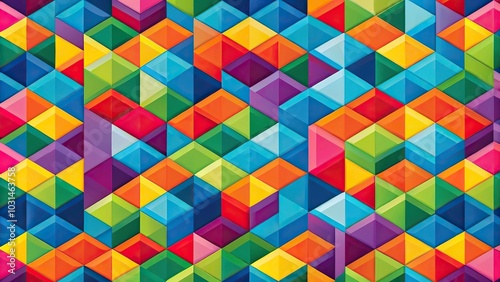 Colorful geometric pattern with repeating shapes