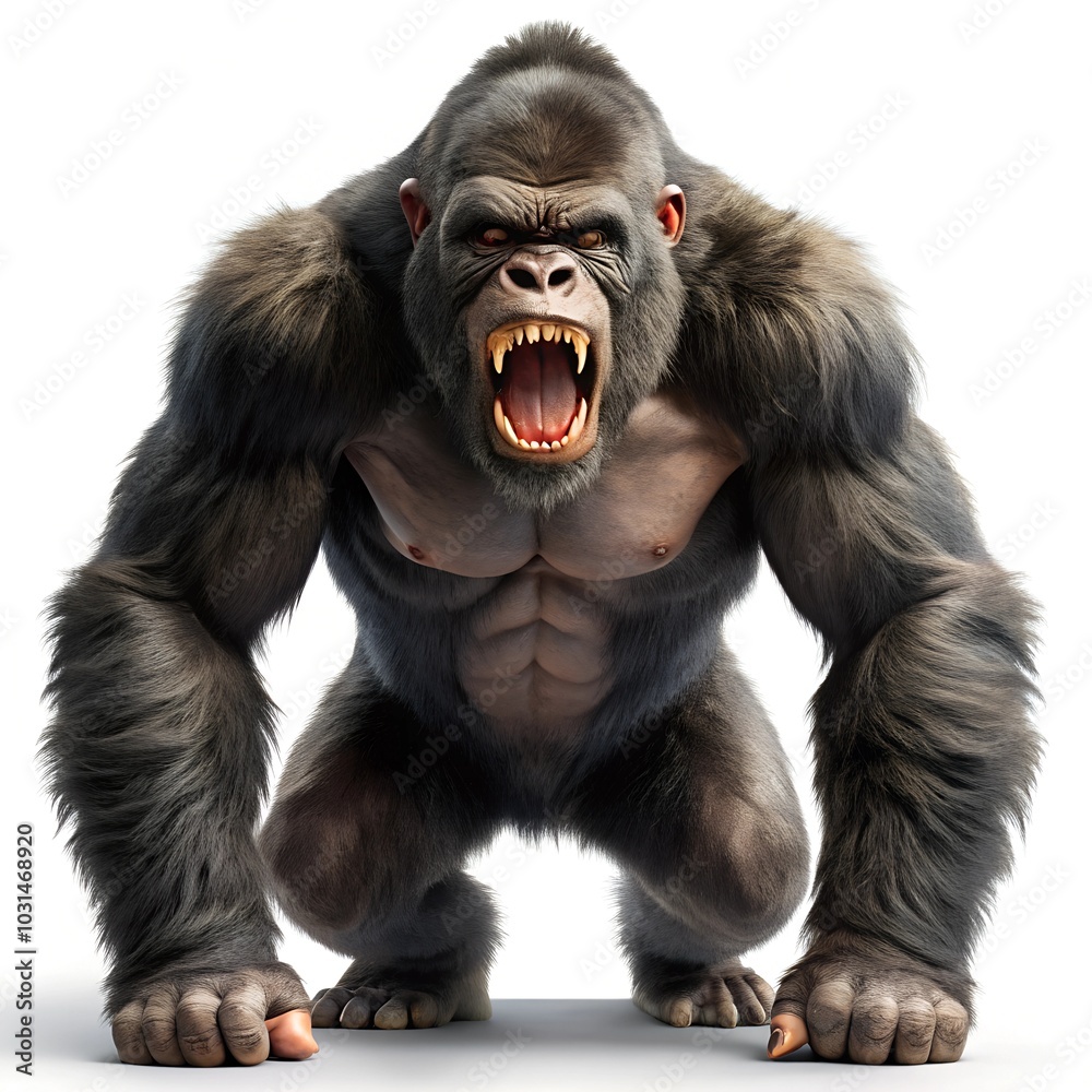 Fototapeta premium King Kong on white background