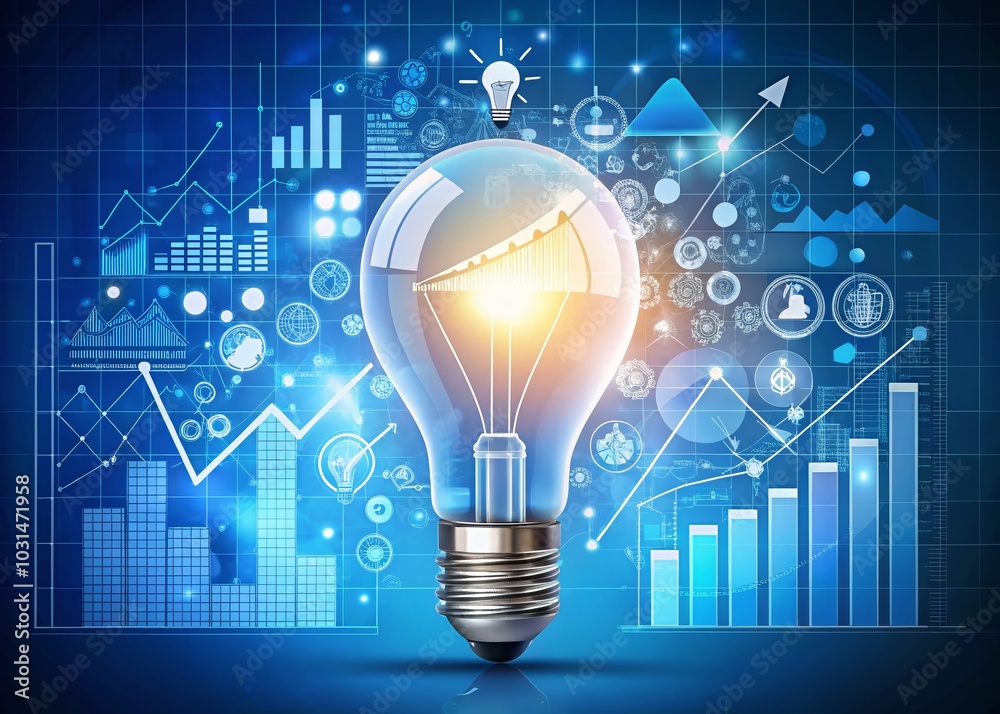 Light Bulb Business Plan Infographic for Creative Ideas and Strategy Development Light Bulb Business Plan Infographic for Creative Ideas and Strategy Development