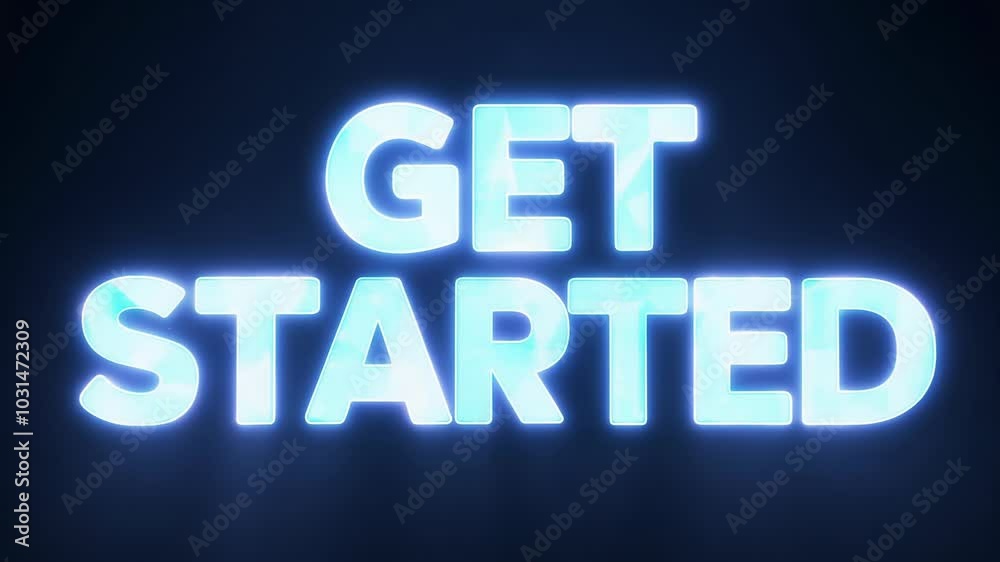 Dynamic Illuminated Text Animation with Blue Neon Glow Dynamic Illuminated Text Animation with Blue Neon Glow