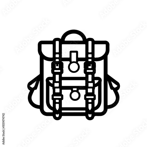 simple backpack outline