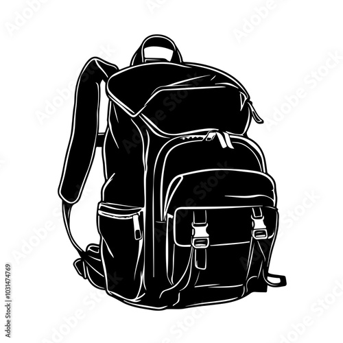 simple black backpack