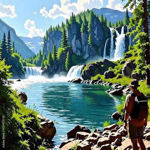 lake waterfall explorer