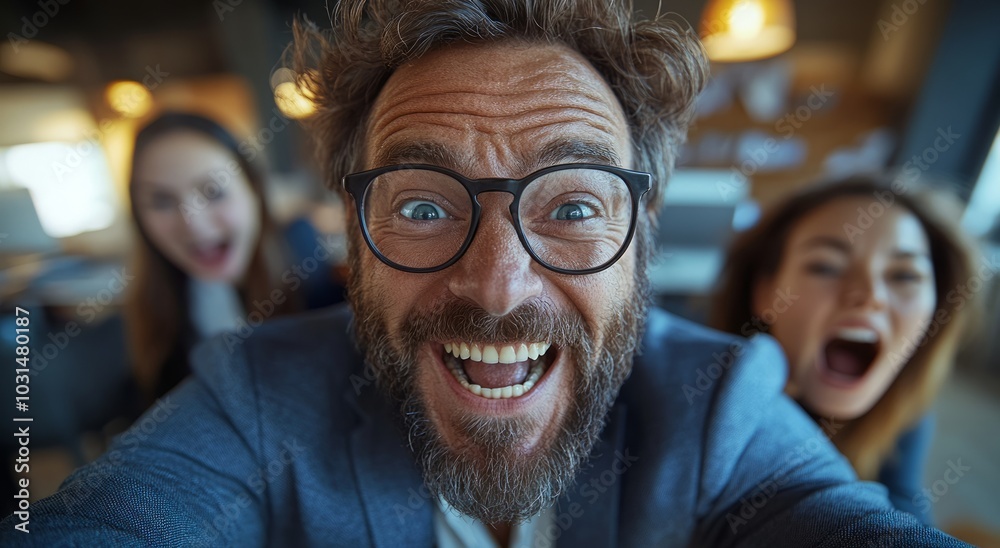 Joyful Man Selfie Joyful Man Selfie