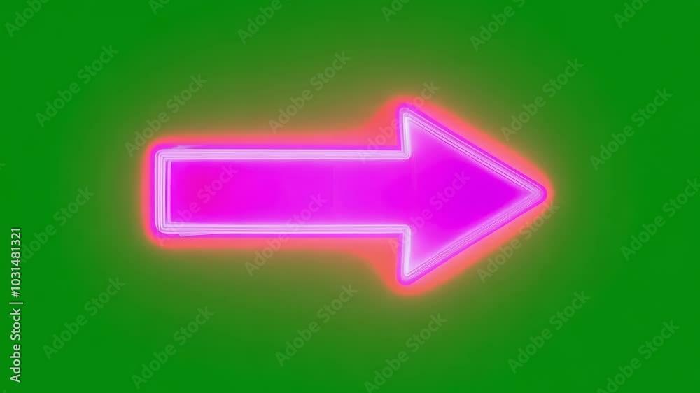 Pink glowing arrow on green background
Pink glowing arrow on green background