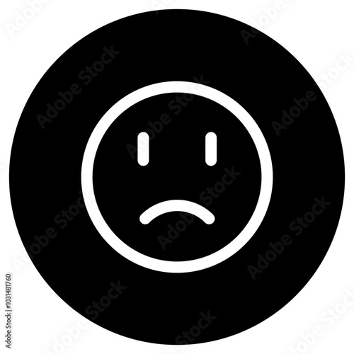 Editable frowning, sad, disappointed face vector icon. Part of a big icon set family. Perfect for web and app interfaces, presentations, infographics, etc