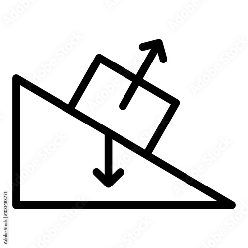 Friction icon. Vector line icon