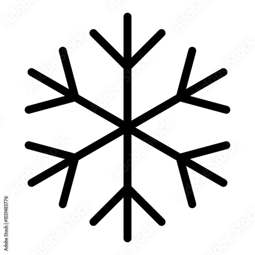 Freezing icon. Vector line icon