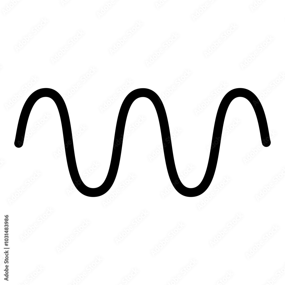 Waves icon. Vector line icon Waves icon. Vector line icon