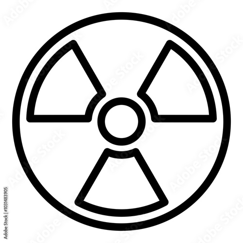 Radiation icon. Vector line icon