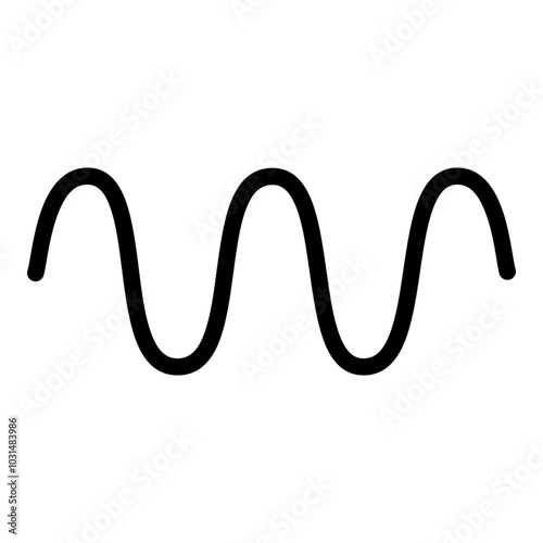 Waves icon. Vector line icon