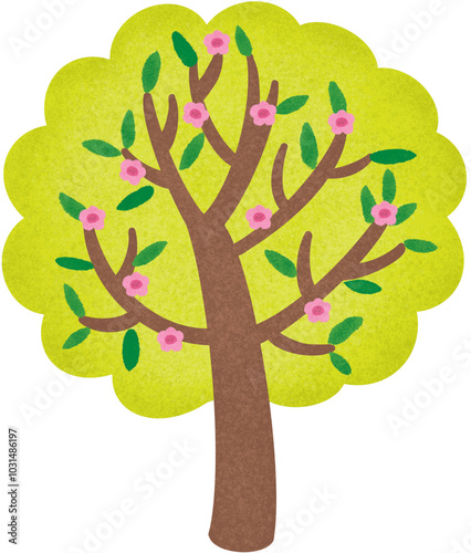Tree apple tree orange tree flower tree summer tree fall tree October season summer season png element colour