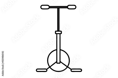 Bike Pump Icon | isolated vector silhouette illustration on white background