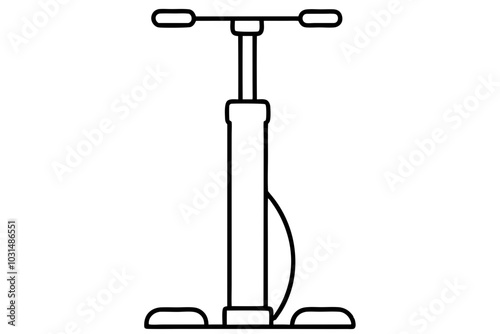 Bike Pump Icon | isolated vector silhouette illustration on white background