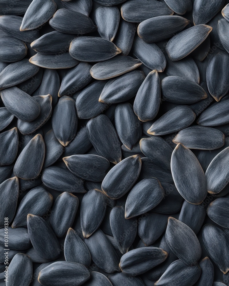 Close Up of Organic Black Sunflower Seeds Close Up of Organic Black Sunflower Seeds