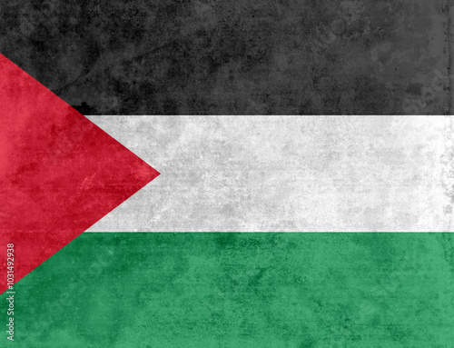 Damaged grunge flag of Palestine