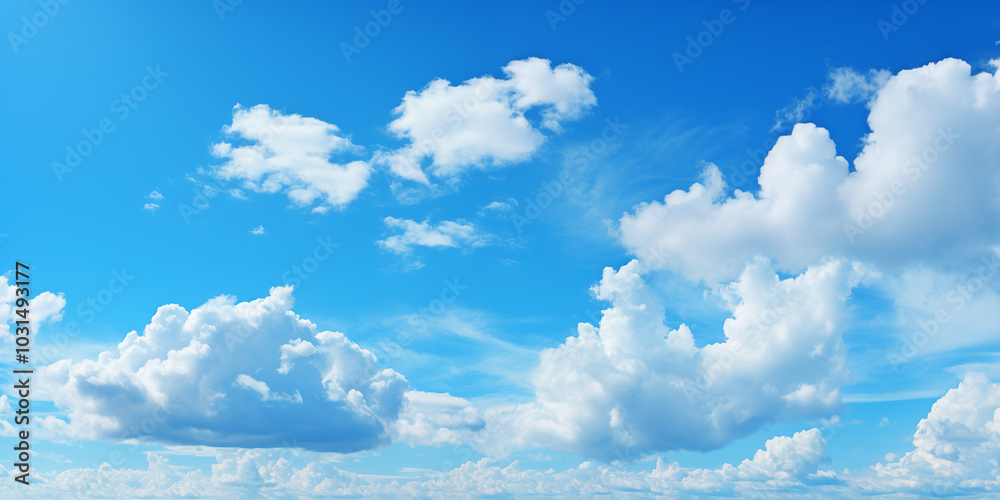 Fotografie blue sky with white cloud background