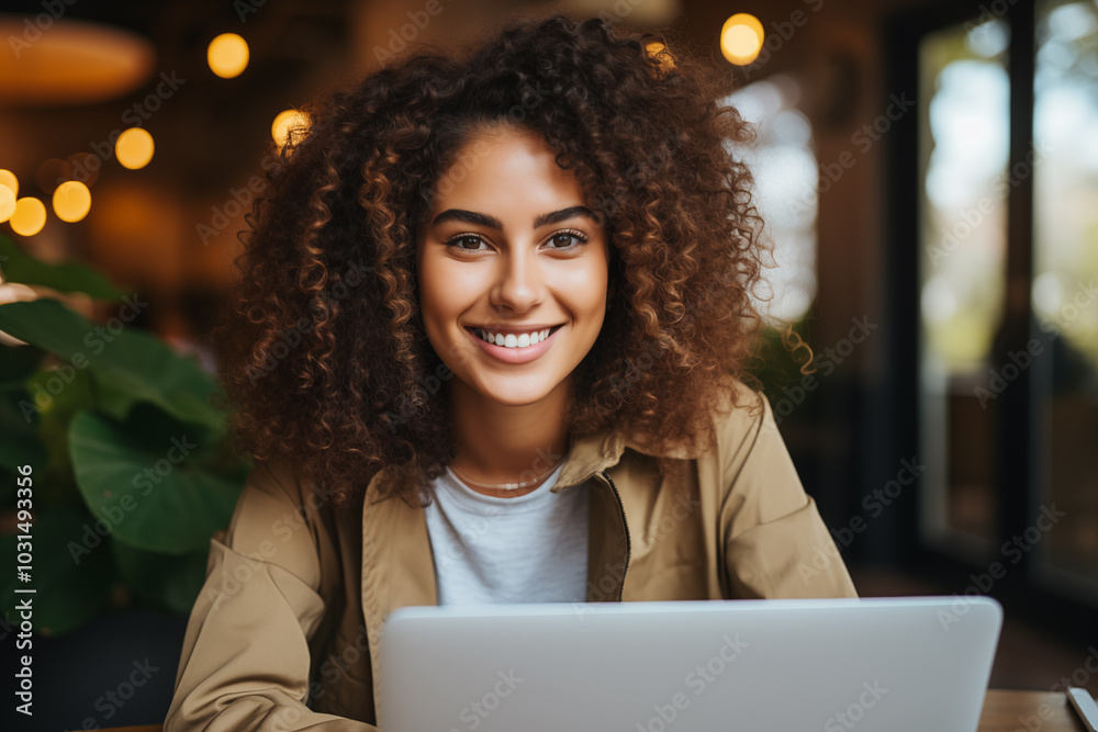 Business woman working on laptop. Female freelancer Business woman working on laptop. Female freelancer