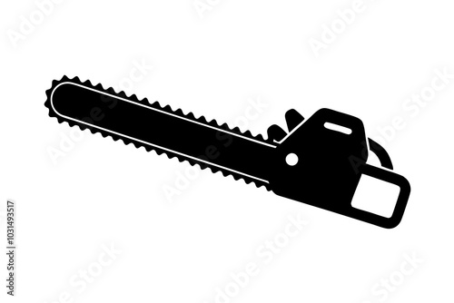 Chainsaw Icon | isolated vector silhouette illustration on white background