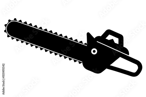 Chainsaw Icon | isolated vector silhouette illustration on white background