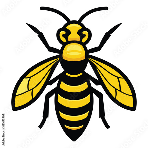 Solid color Yellowjacket (Yellow Jacket) animal vector design