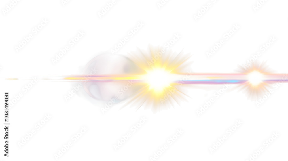 Obraz premium lense flare on black background