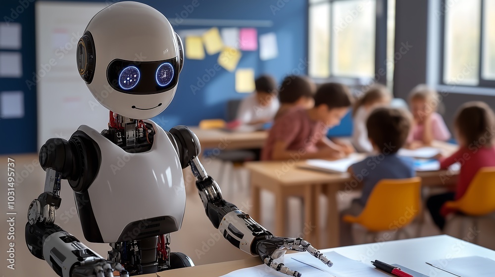 Robot Teacher Interacting with Schoolchildren Robot Teacher Interacting with Schoolchildren