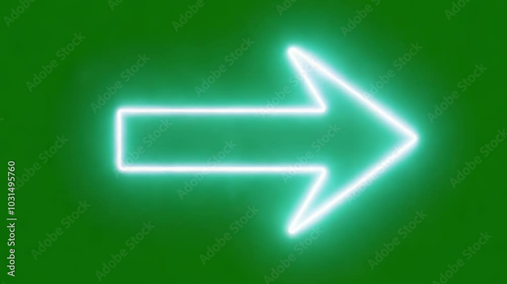 Glowing white arrow on neon green background
Glowing white arrow on neon green background