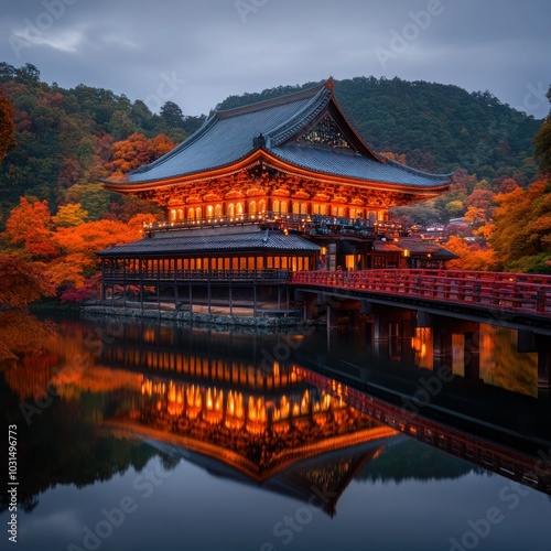 Daigo Ji Temple in Kyoto, Japan: Capturing the Beauty of Autumn Colors photo