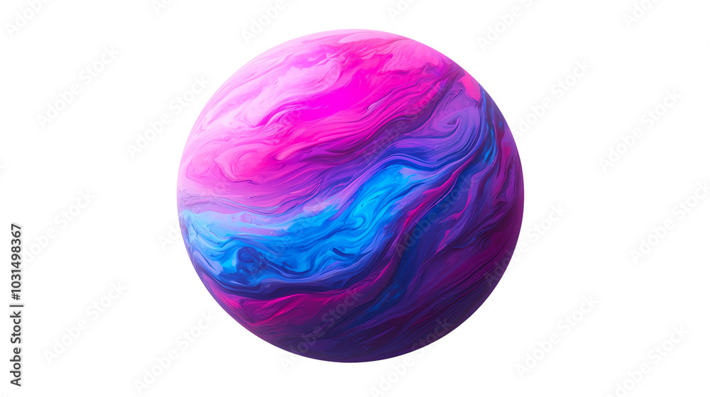 Colorful abstract sphere with swirling pink and blue patterns, perfect for backgrounds or artistic projects. Colorful abstract sphere with swirling pink and blue patterns, perfect for backgrounds or artistic projects.