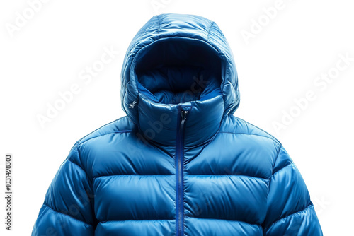  Puffer Jacket A warm, padded jacket filled with down or synthetic insulation, providing both comfort and style in cold conditions, isolated on transparent background photo