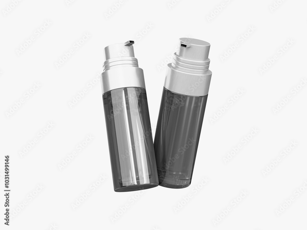 Blank Floating Pump Bottle Mockup 3D Render Blank Floating Pump Bottle Mockup 3D Render