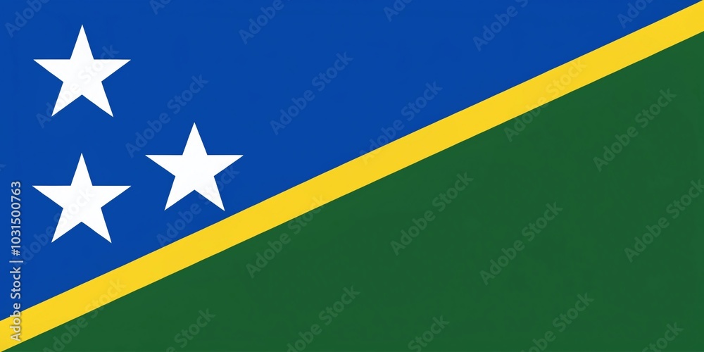 Minimalist Flag of The Solomon Islands on a Clean Background for Graphic Design and Digital Use Minimalist Flag of The Solomon Islands on a Clean Background for Graphic Design and Digital Use