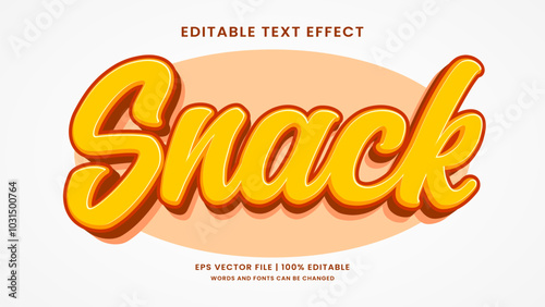 Snack food 3d editable text effect