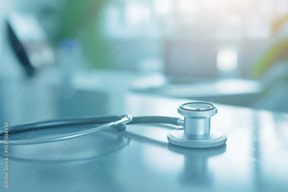 Stethoscope on a table Stethoscope on a table