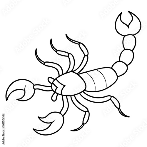  Scorpion line art vector illustration  photo