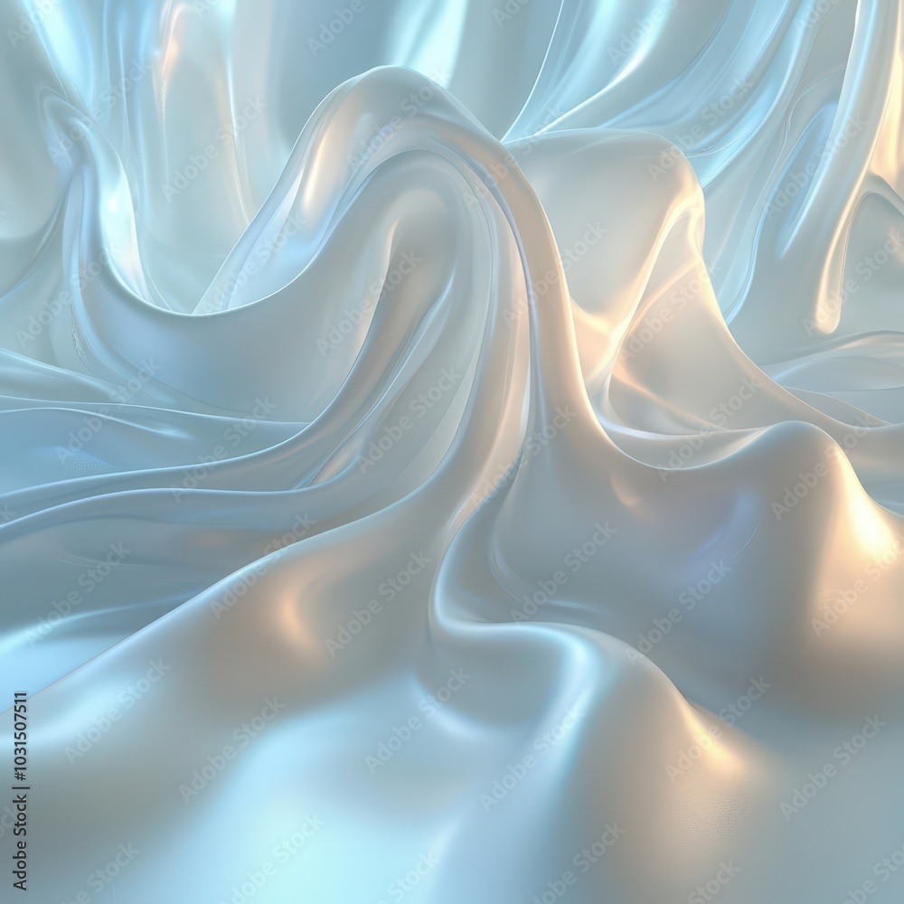 Obraz premium Smooth White Silk Drape