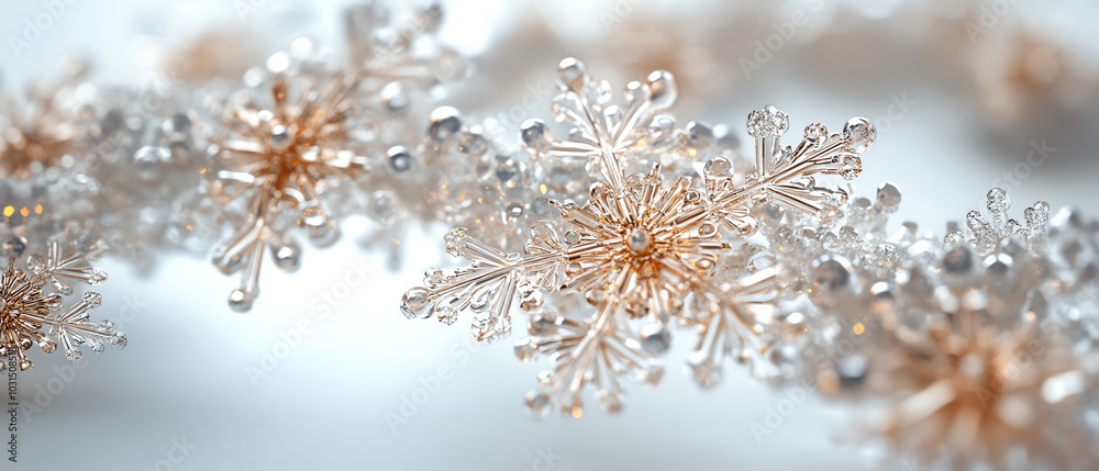 Snowflake with stunning details against a bright white background, illustrating the delicate craftsmanship and elegance of winters artistry Snowflake with stunning details against a bright white background, illustrating the delicate craftsmanship and elegance of winters artistry
