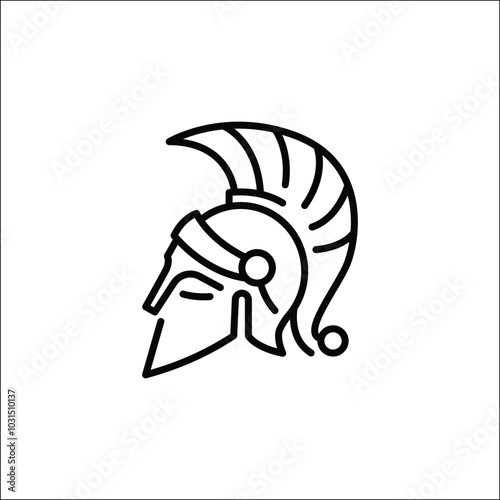 Ancient helmet icon. Simple helmet icon for social media, app, and web design. Vector illustration