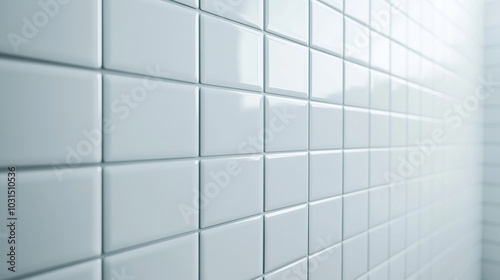 White Ceramic Bathroom Wall Tiles.