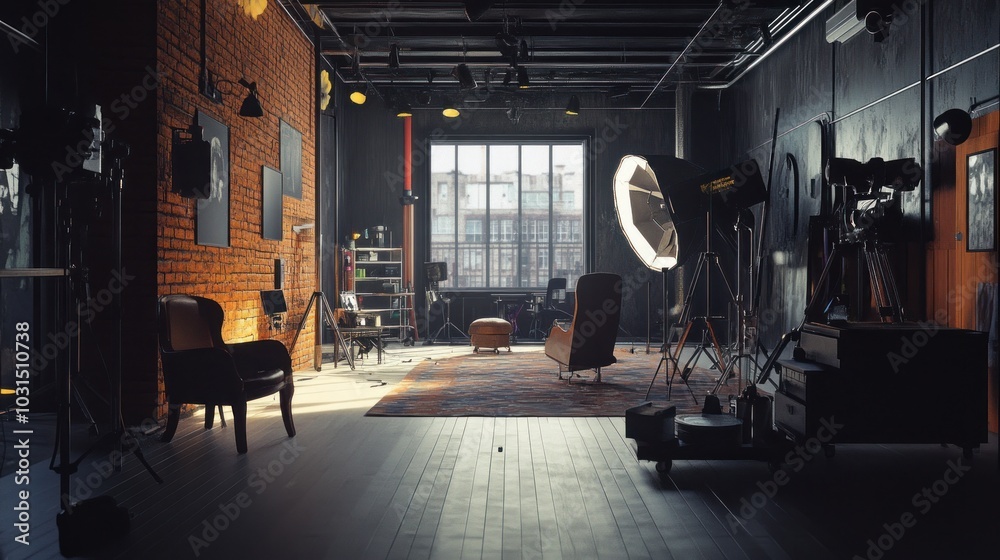Industrial Loft Studio with Film Equipment Industrial Loft Studio with Film Equipment