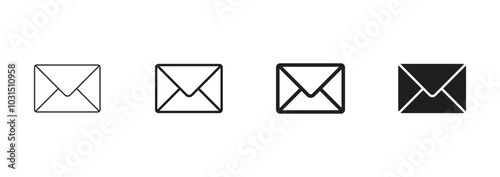 Email envelope icon vector. Message Icon symbol