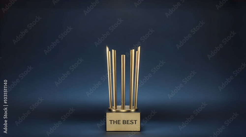 Elegant Gold Trophy with Emblematic '' The Best'' on Base
Elegant Gold Trophy with Emblematic '' The Best'' on Base