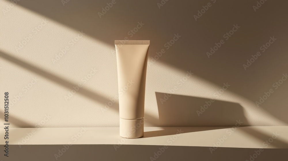 Minimalist Beauty Product on Neutral Background Minimalist Beauty Product on Neutral Background