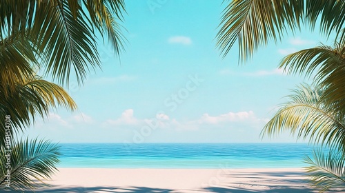 Serene Tropical Beach with Clear Blue Water