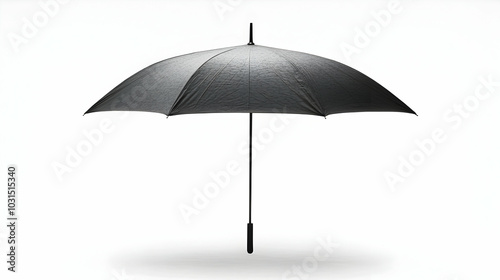 black umbrella isolated on white