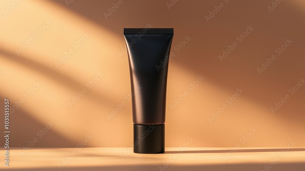 Elegant Black Tube on Warm Background Elegant Black Tube on Warm Background